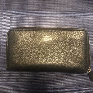 Authentic black leather Coach wallet